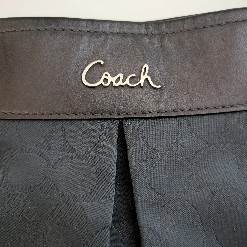 Coach Ashley Lurex Charcoal Shoulder Bag - Picture 2 of 7